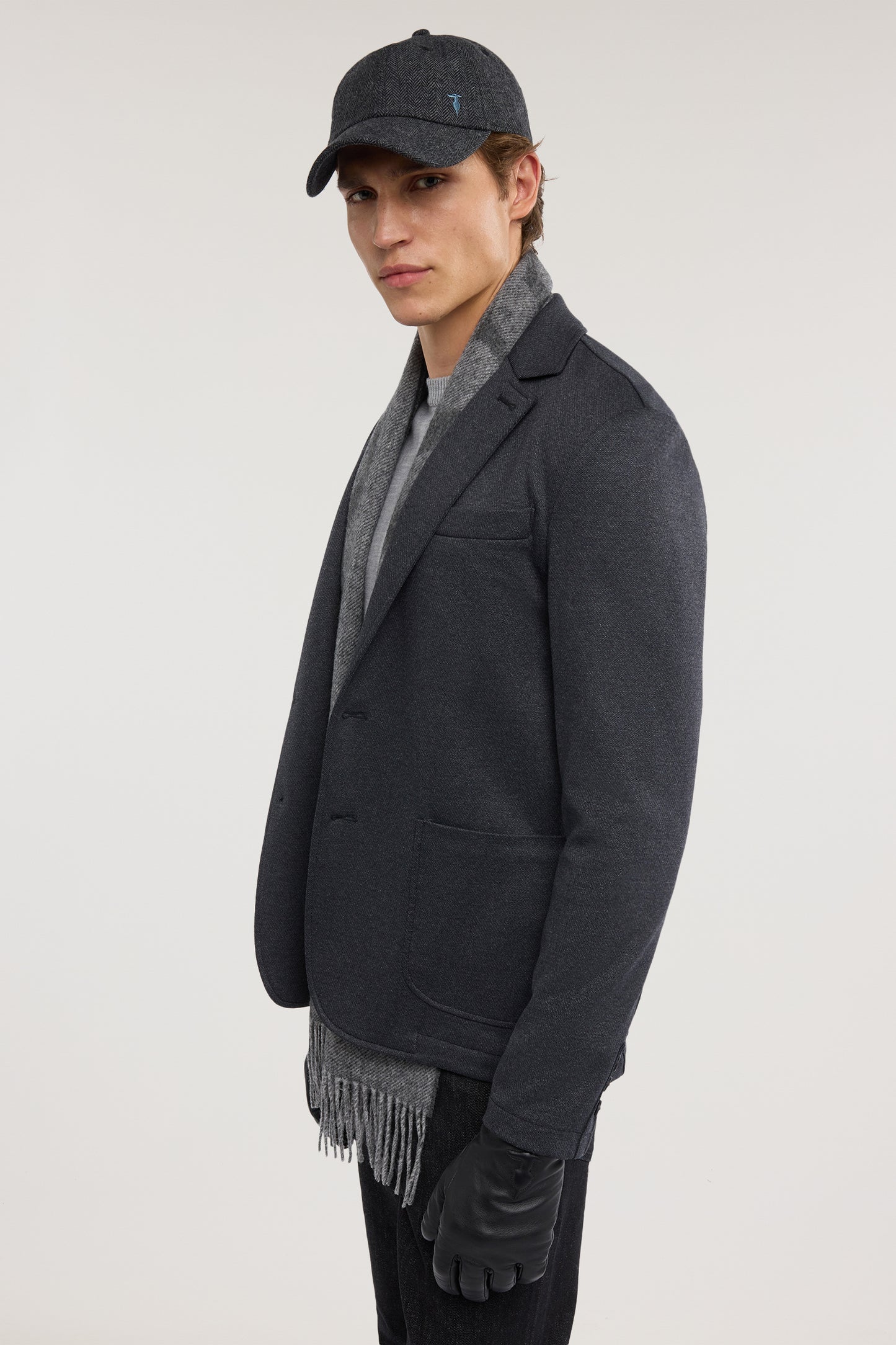 Blazer destrutturato in jersey microfantasia 4|95b9bda0847074c3713cf6216b28e8748b5c32168fb96e0a5210598444e63e7d