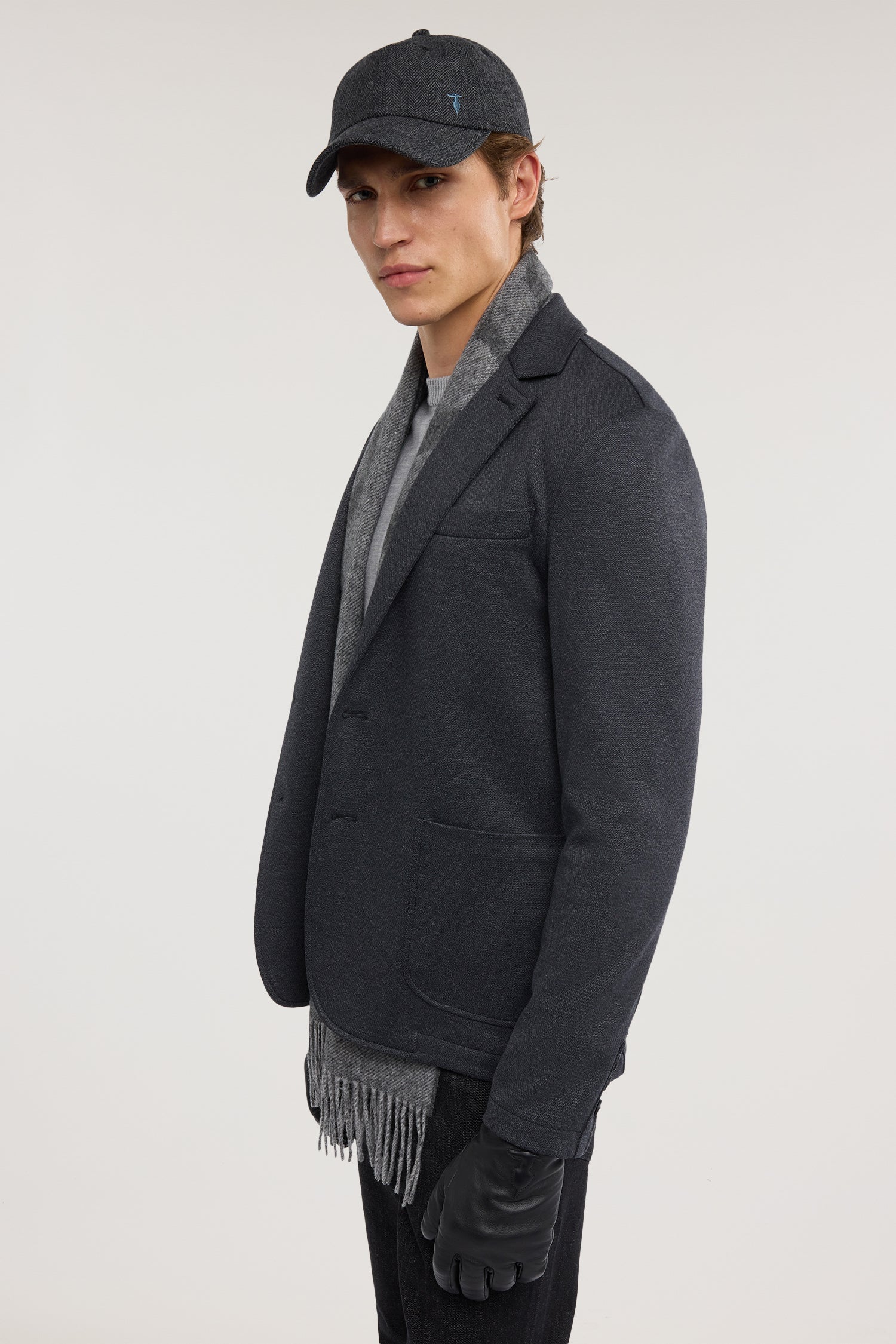 Blazer destrutturato in jersey microfantasia 4|95b9bda0847074c3713cf6216b28e8748b5c32168fb96e0a5210598444e63e7d