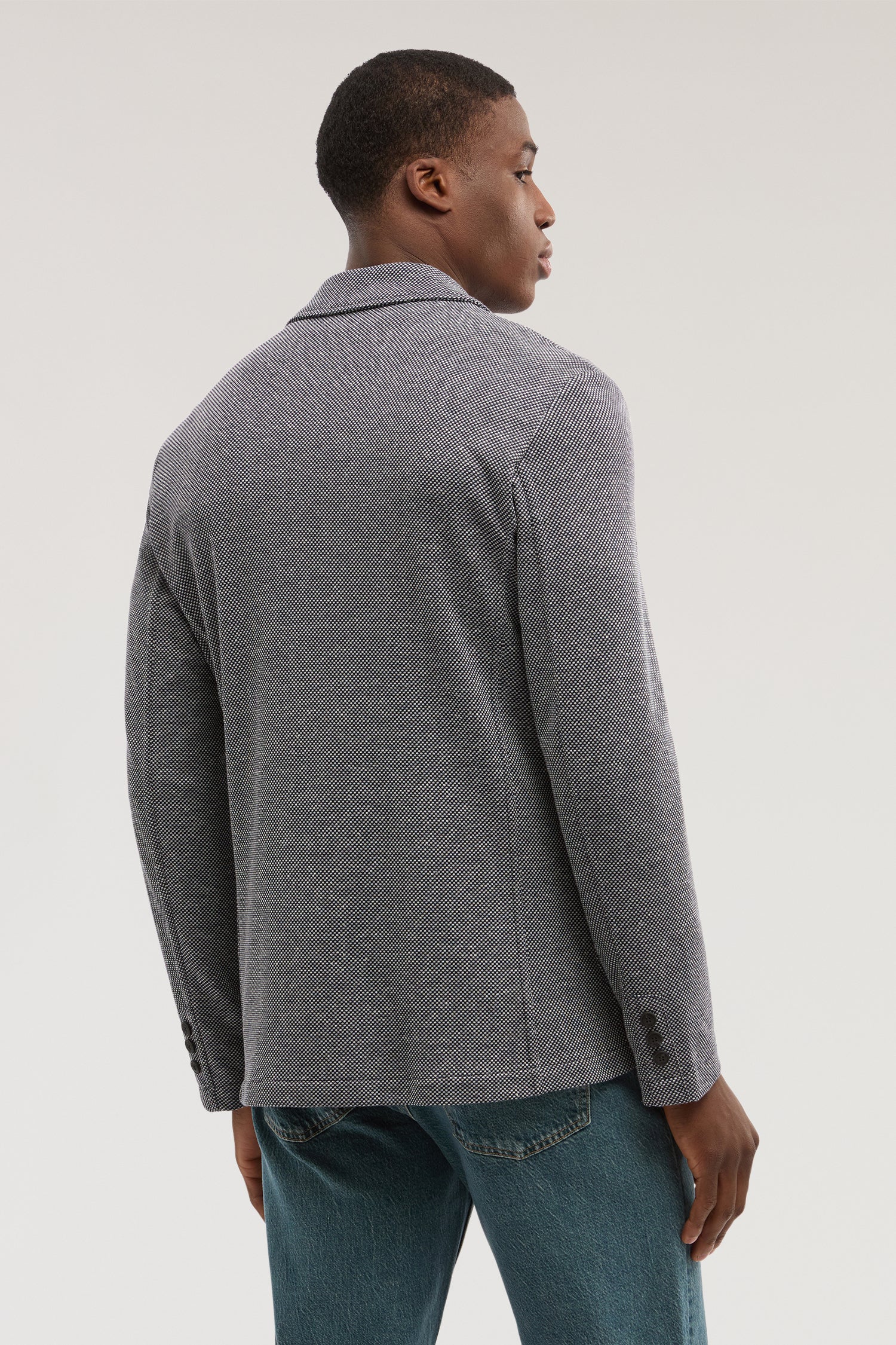 Giacca slim fit in jersey misto lino 2|887dfc11ef6409ad048a3af5c82fc3e089fc1ce63a289f16b6c638a22eeef805