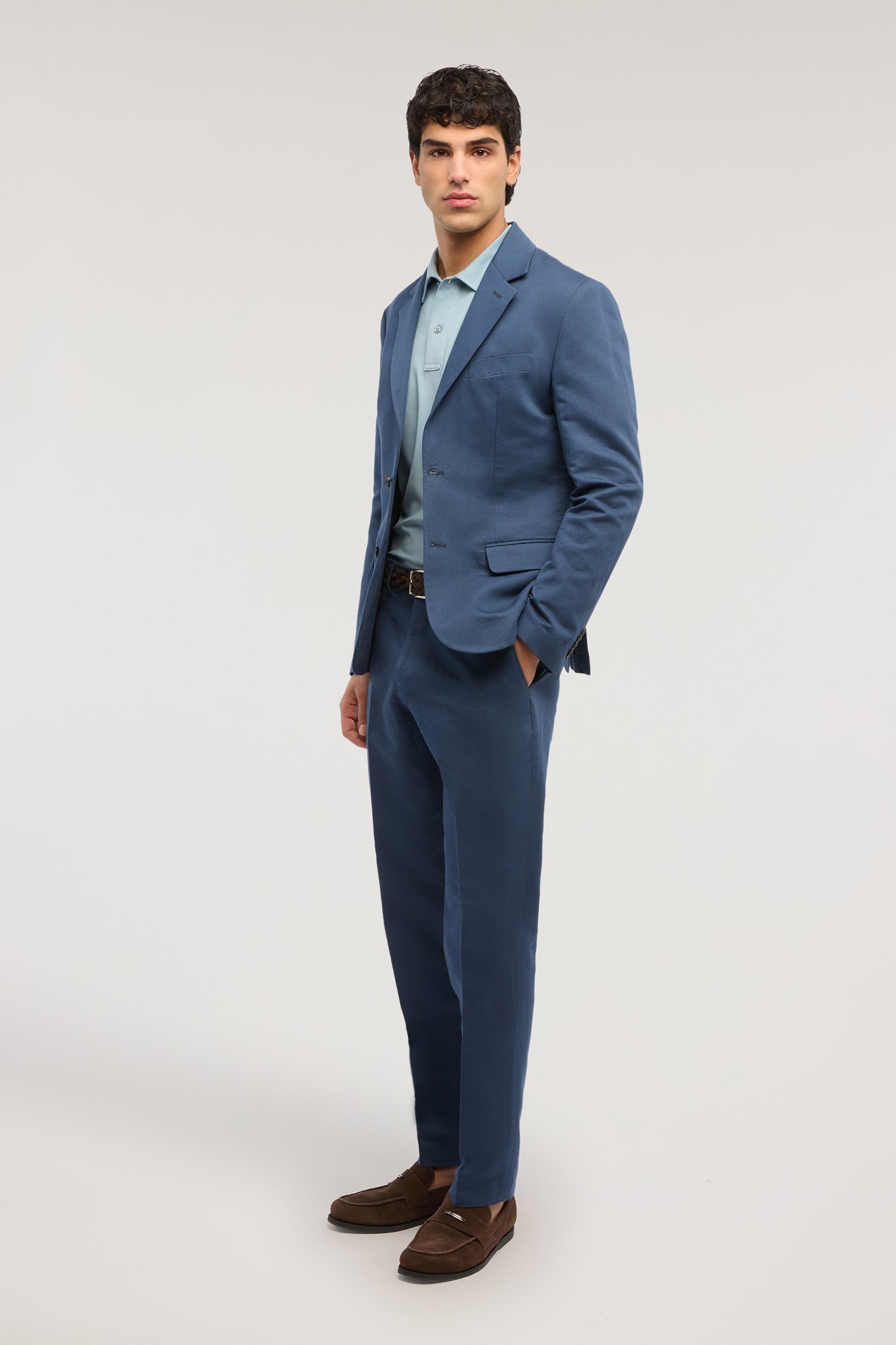 Blazer monopetto in lino e cotone 4|25cd9d4610b0e894a65f4f8e9f85534e15ec02ac9d1f0e7cbf6800b6ca89cdc7