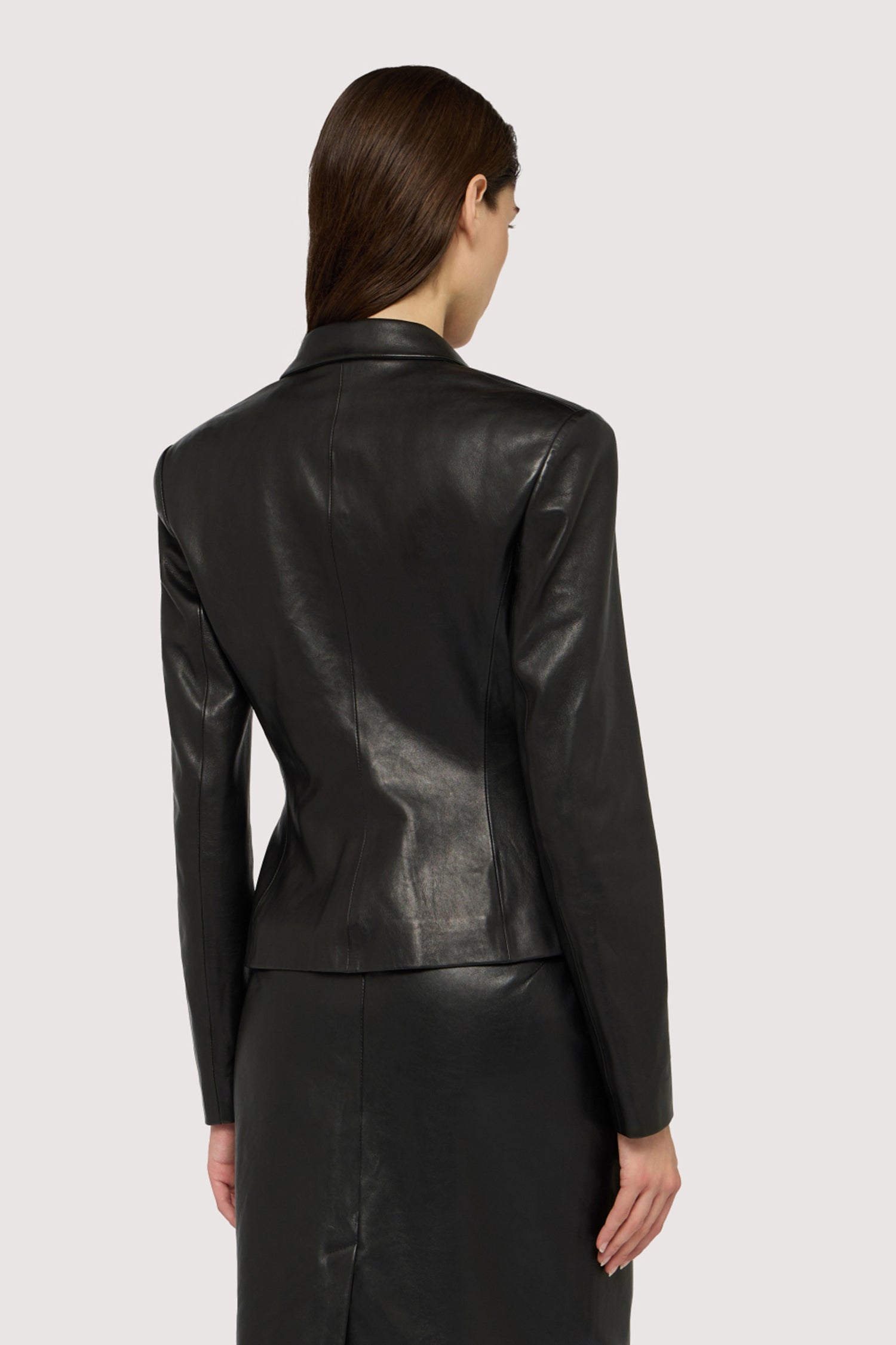 Blazer in pelle con fodera Gentle Society 2|4d4c14d7f5d5bf38cd23b3e5d6f8e0fd80205bcc7177d0ddeefe70d37ca937c4