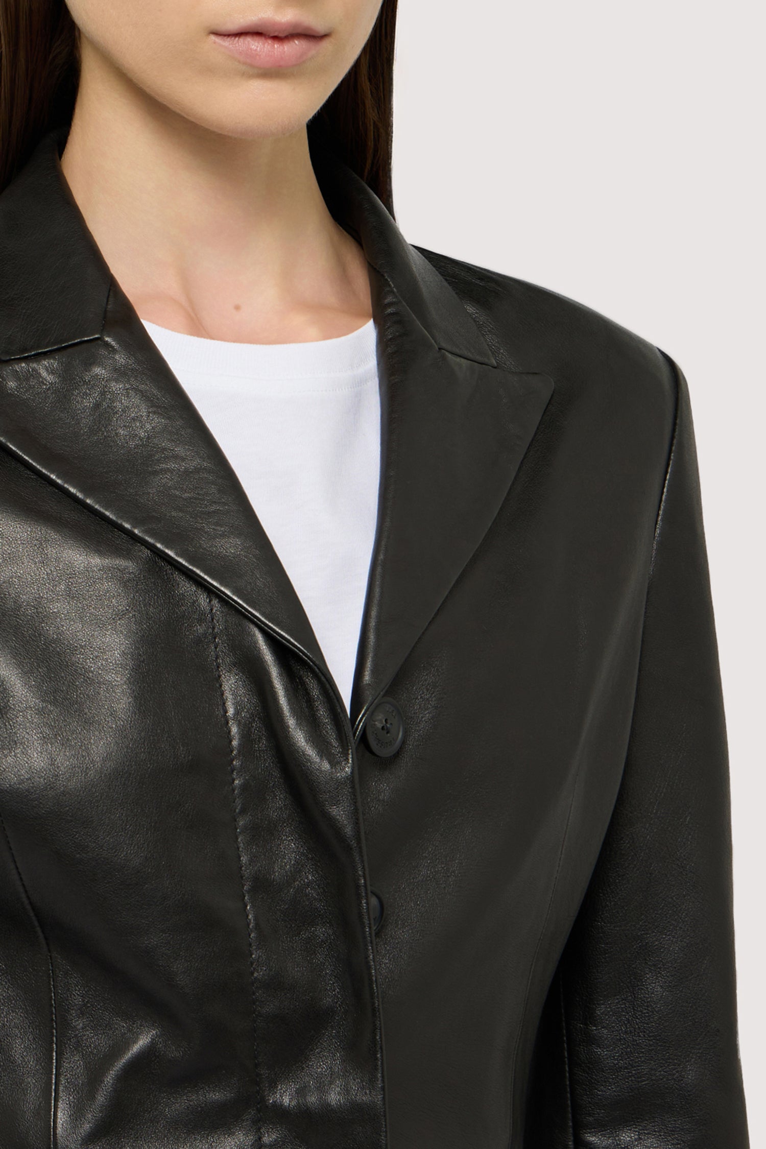 Blazer in pelle con fodera Gentle Society 3|d8b889c82384bc1e0476f44f50afef7d353da919e4722447c6913e57456e784d