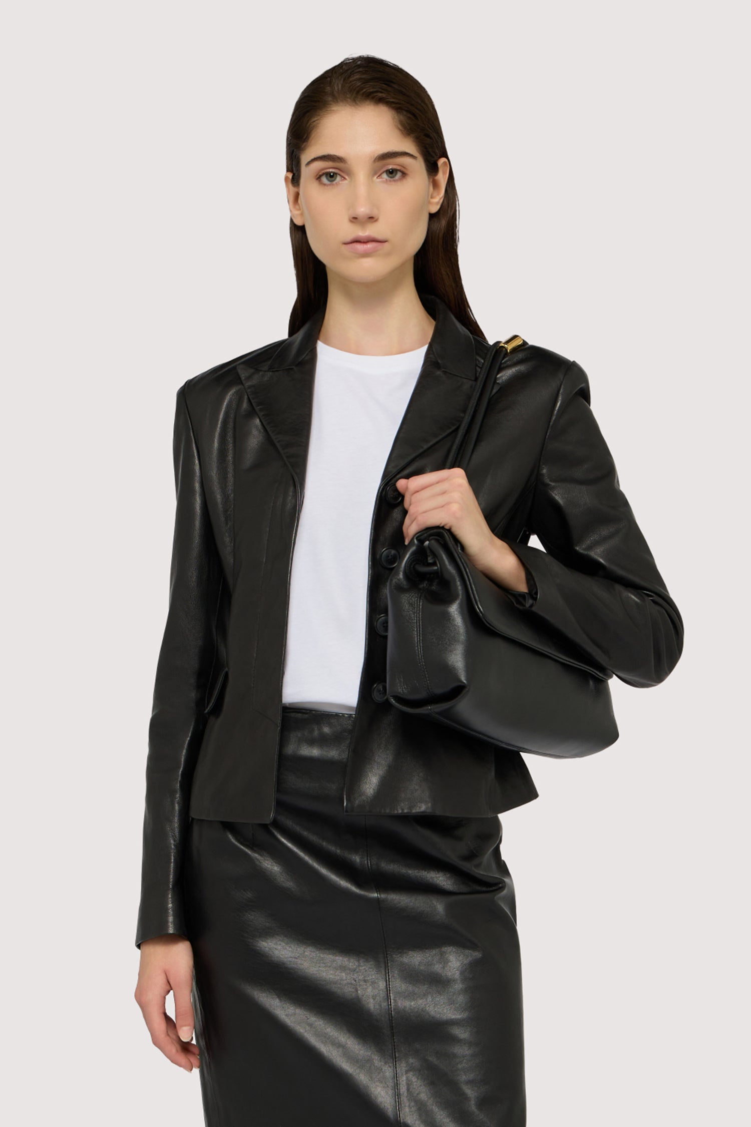 Blazer in pelle con fodera Gentle Society 4|127a27147b386730930ba4b3292b72a361d4063f74a8bc46a602659c23ffc148