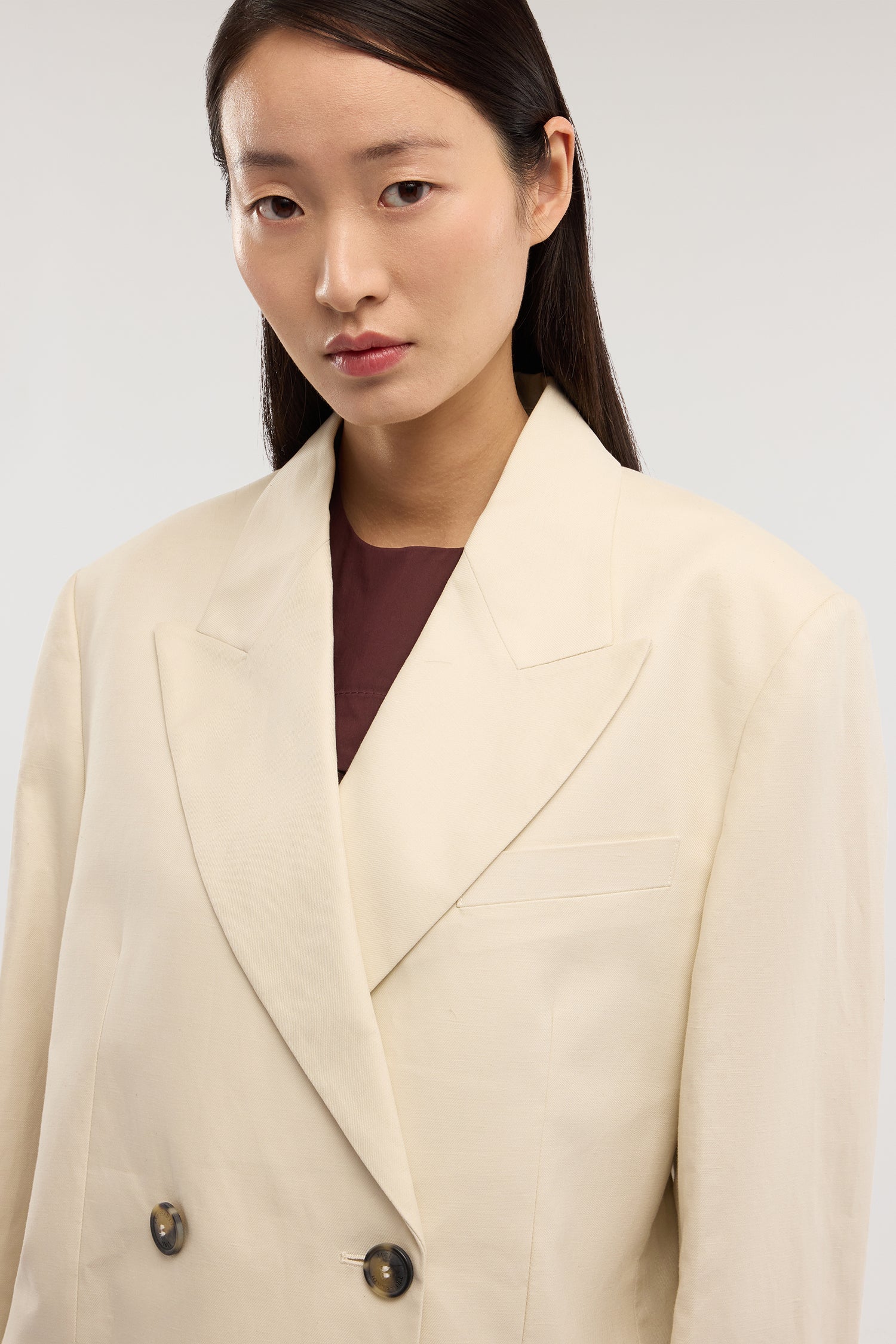 Blazer doppiopetto in cotone e lino 4|9b14c0175c7fcdff75e906c357401ddc53fcade23c29d3bedef7c0a1669523e3