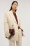 Double-breasted blazer in cotton and linen