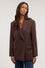 Double-breasted oversized jacket in cool wool