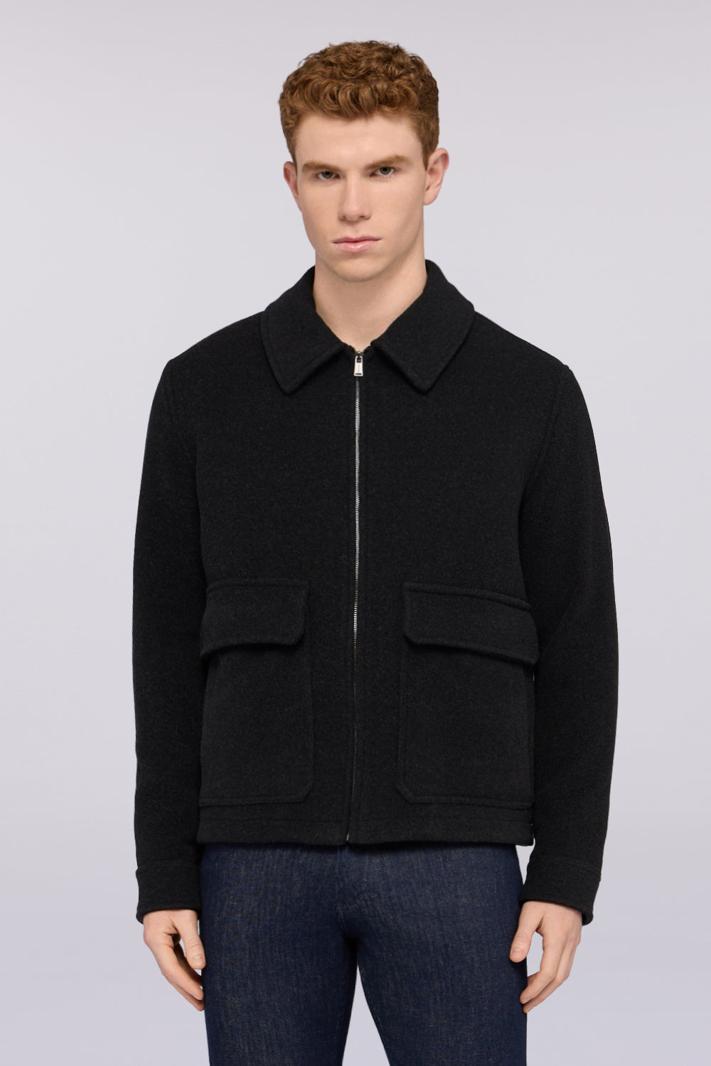 Blouson con collo camicia in misto lana 1|af0ef6e5bc1e3345a79d7ec9607c9fde3212349879c9b96d829a4a9209953783