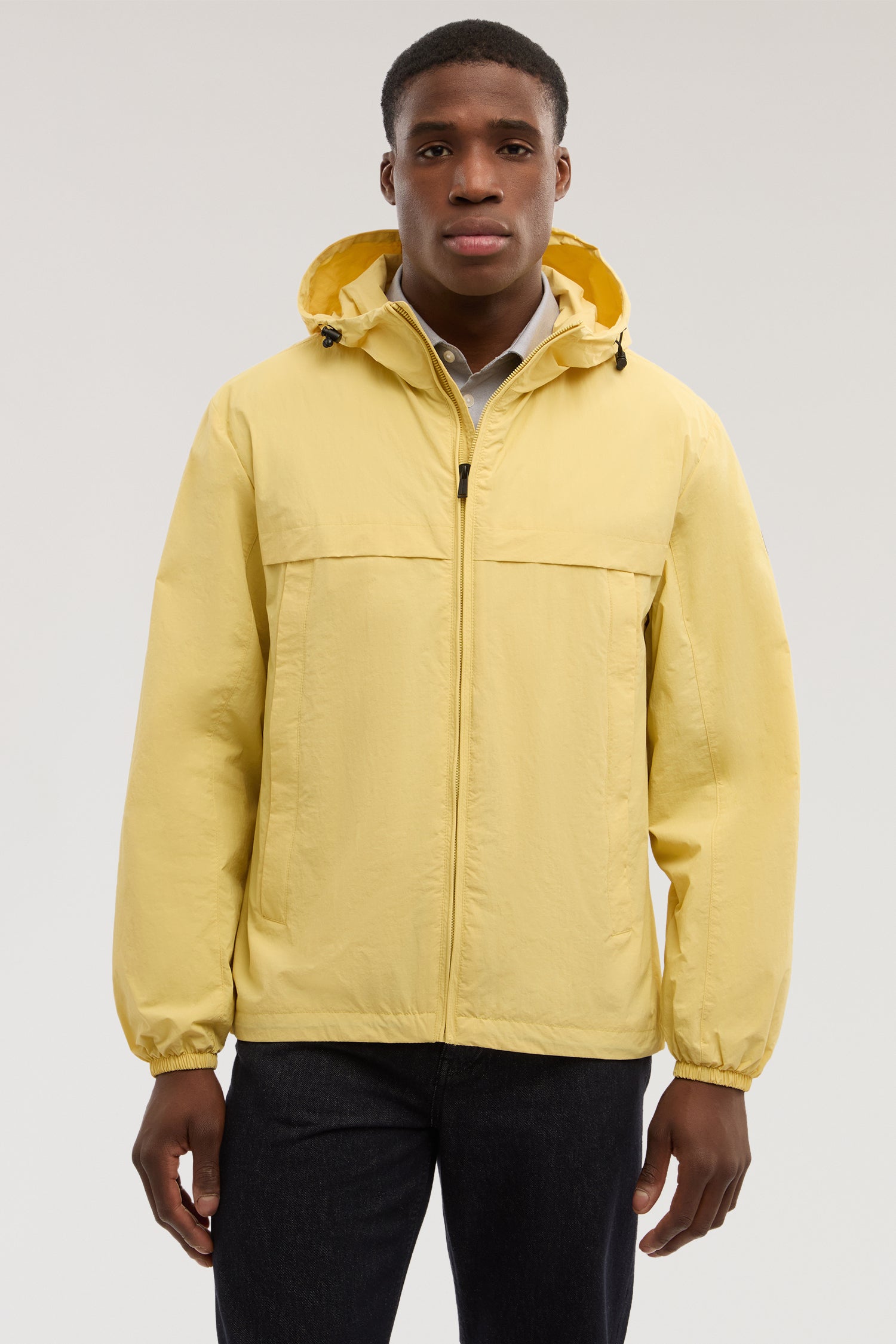 Giacca antivento con cappuccio in nylon crinkle 2|184f8b92080ecc20d7913bb0a030d70f26288c360010df845749c46dc0f5c402