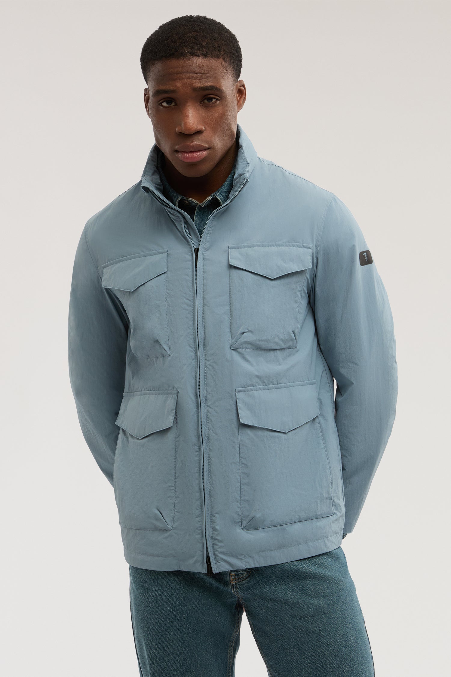 Field jacket in nylon crinkle 1|06e427b5018b05286dc8ce8158441142497f4010e73d501ce71054bd8ad9c8ef