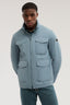 Field jacket in nylon crinkle 1