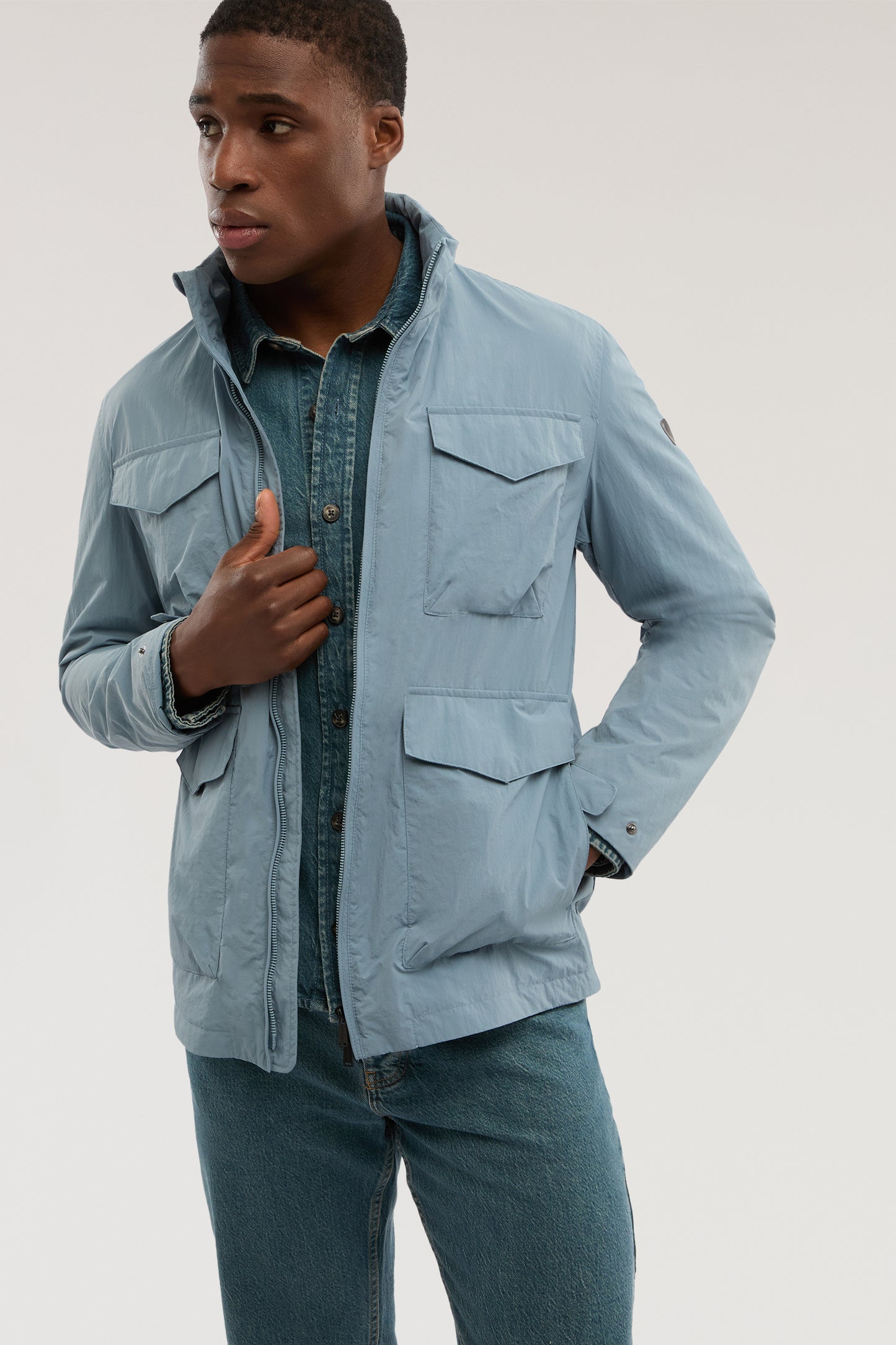 Field jacket in nylon crinkle 4|5a2917556506b75ca990785b280ab8736f963a6811fa0bab41cfbee4917d18b6