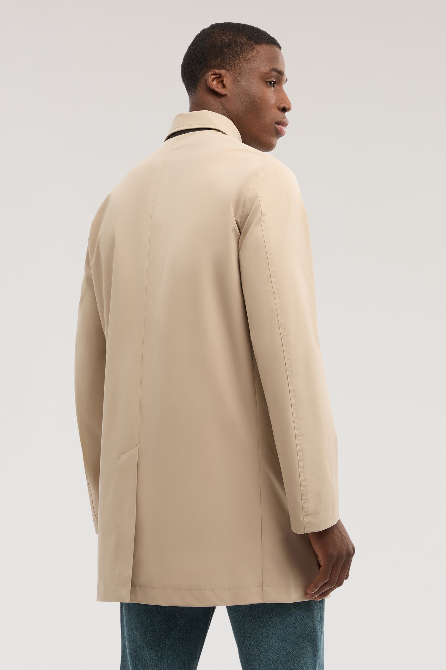 Technical car coat in water-repellent microfibre – Trussardi