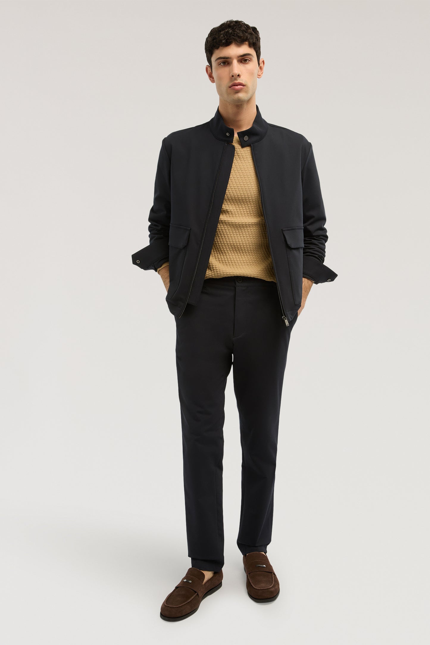 Blouson in viscosa tech 3|51fbde7647db97b0e0b394774b124108f36b9a097461637681b6ffb933a53f07