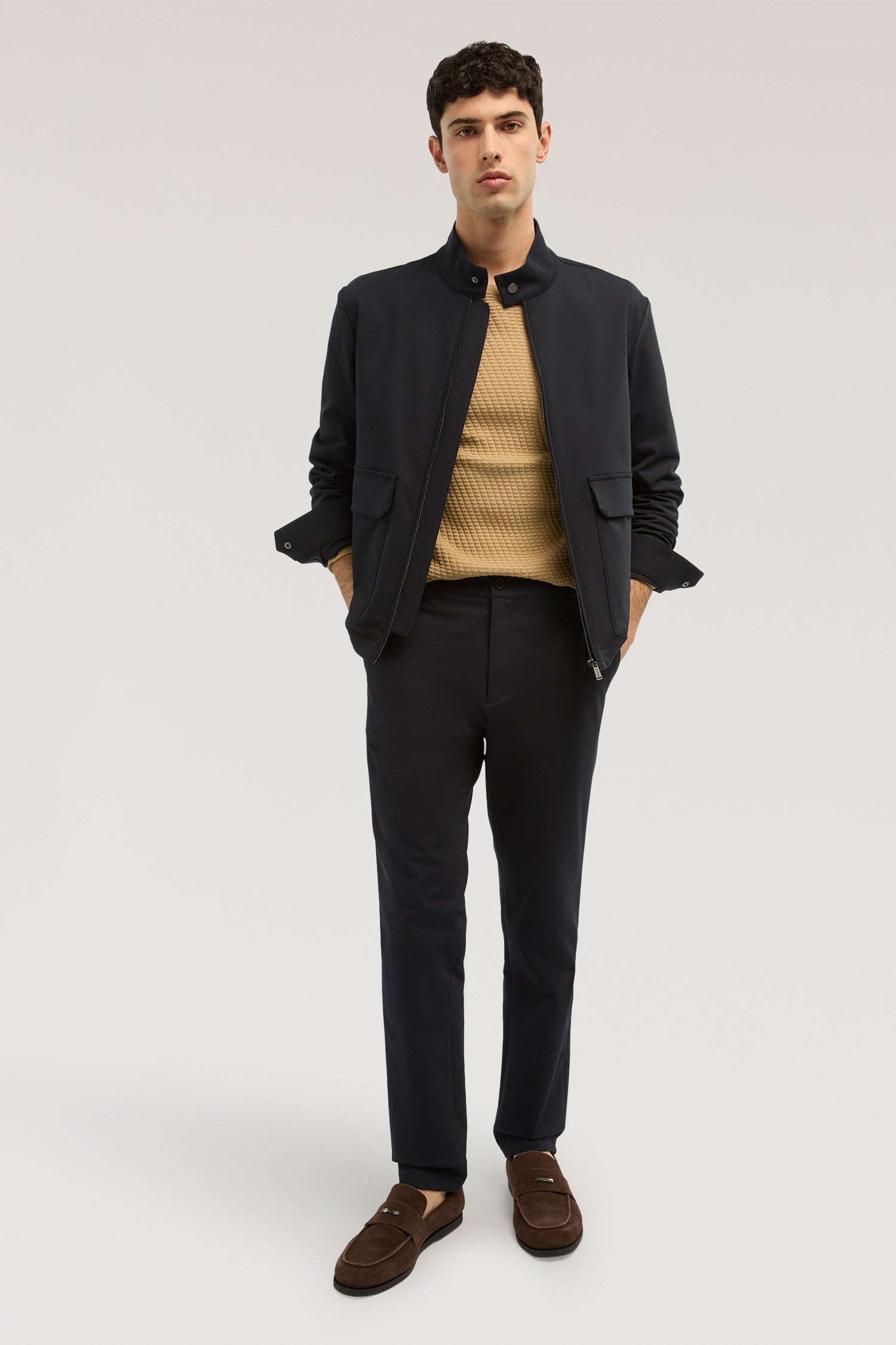 Blouson in viscosa tech 3|51fbde7647db97b0e0b394774b124108f36b9a097461637681b6ffb933a53f07