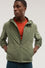 Hooded jacket in microfibre