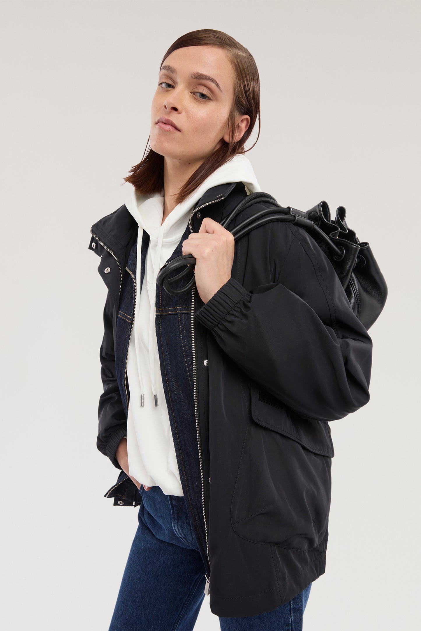 Giacca over in nylon 4|b5e5e8a055fbad519be3128bb8ab155fa67b20667cf9cb0b003d7d14038a3eea