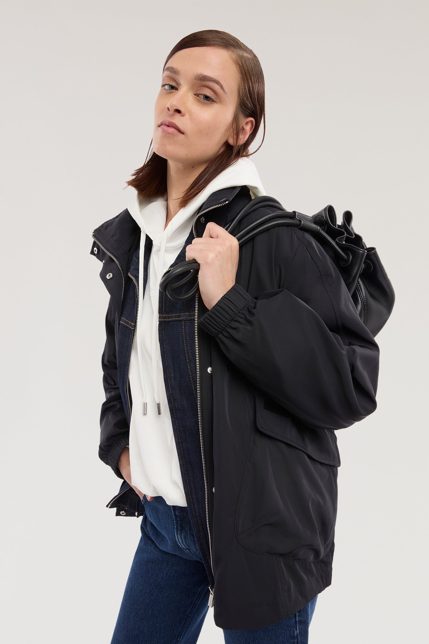 Giacca over in nylon 4|b5e5e8a055fbad519be3128bb8ab155fa67b20667cf9cb0b003d7d14038a3eea