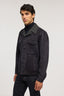 Giacca in suede con dettagli denim 2