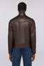 Giubbotto biker in pelle imbottito 2