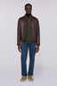 Giubbotto biker in pelle imbottito 4