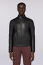 Giubbotto biker in pelle imbottito 1