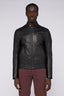 Giubbotto biker in pelle imbottito 1