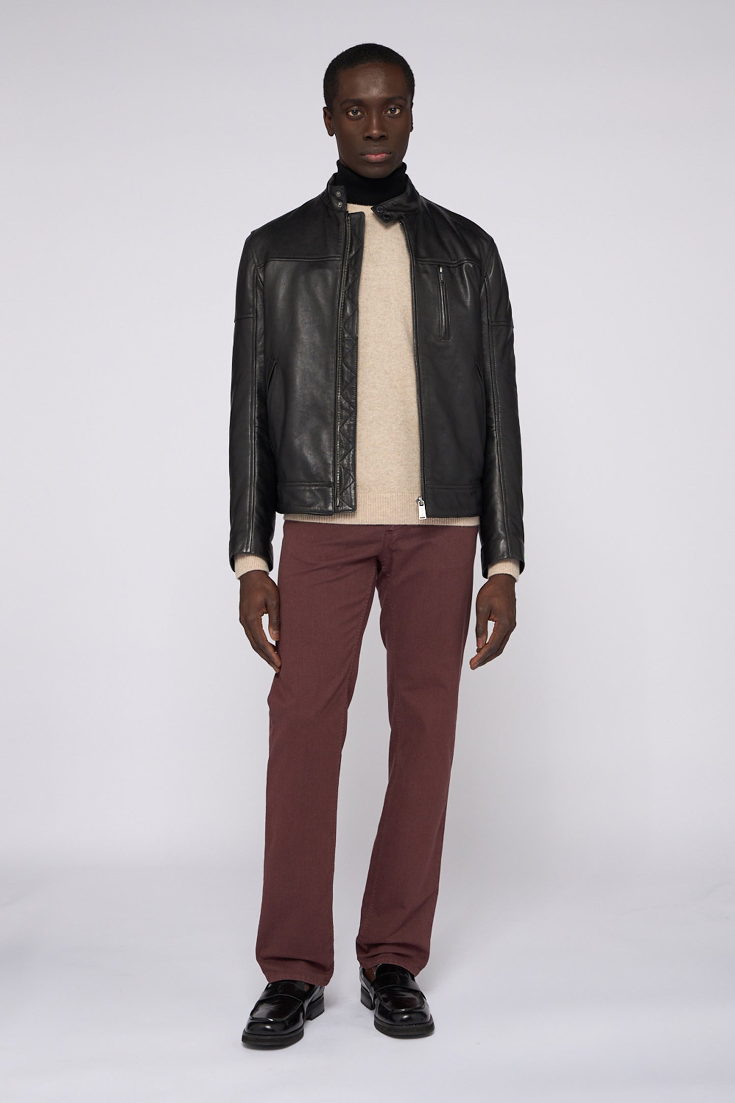 Giubbotto biker in pelle imbottito 4|c1d194d2ae9008ce3740091ccfe30c34b875f754e0865864a3e05b62b4c66eb8