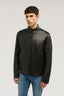 Giubbotto biker in pelle imbottito 1
