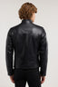 Giubbotto biker imbottito in pelle 4