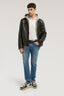 Giubbotto biker in pelle imbottito 4