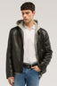 Giubbotto biker in pelle imbottito 1