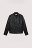 Giubbotto biker imbottito in pelle 3