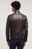 Giubbotto biker imbottito in pelle 4