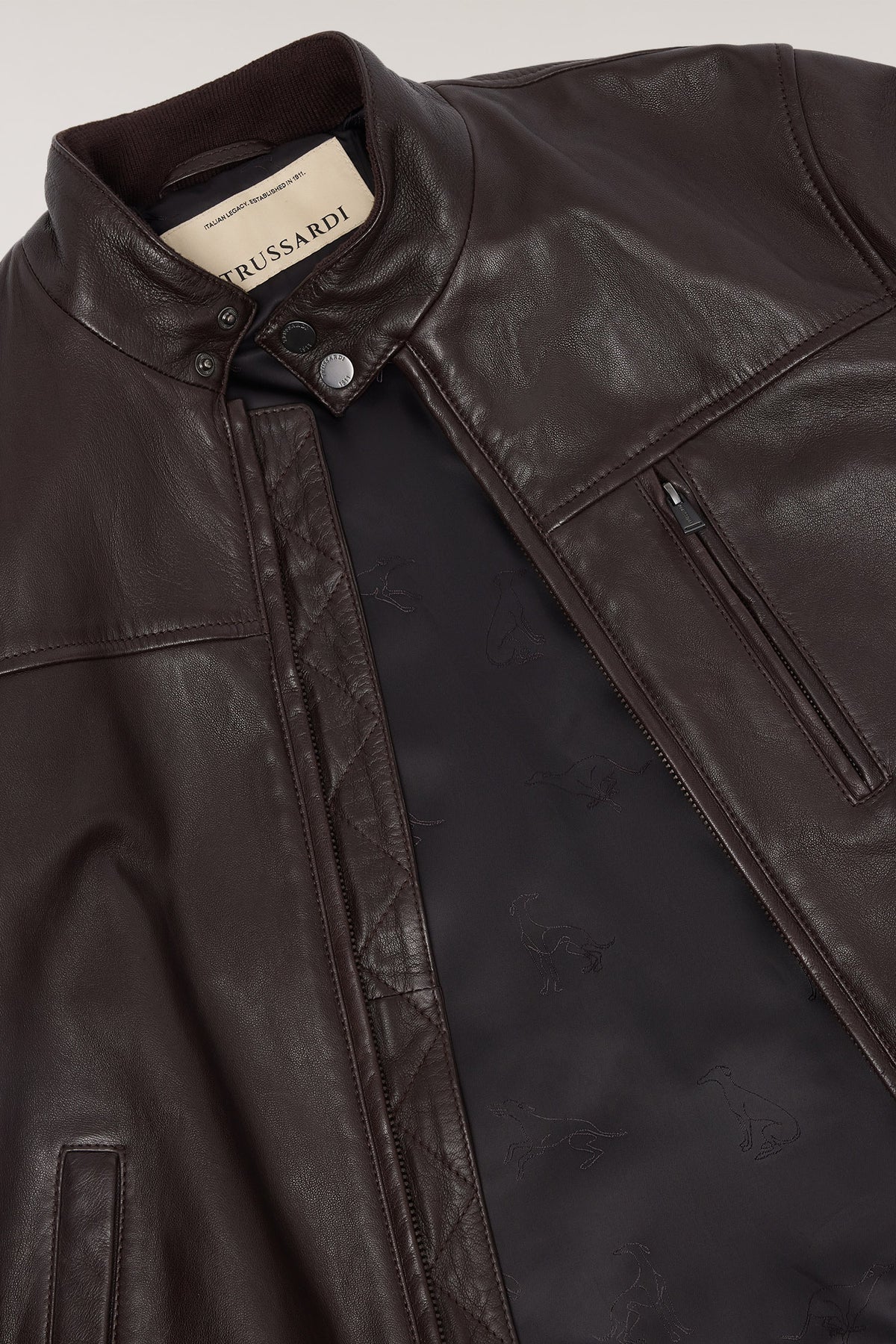 Giubbotto biker imbottito in pelle 5|242052cbd61b6b0ca1beee328da19dc8d9415669faf22834fb3cc559206da77e