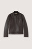 Giubbotto biker imbottito in pelle 6