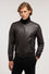 Leather bomber jacket