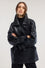 Biker-Jacke aus Leder mit Gürtel