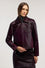 Horsehair effect leather blouson