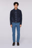 Giacca in pelle scamosciata effetto denim 2
