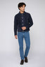 Giacca in pelle scamosciata effetto denim 1