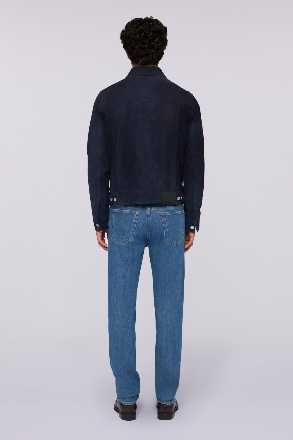Giacca in pelle scamosciata effetto denim 3|71685c0b5f75e3664627f7516855975755a6cd5ae7c77ae84d0dac7a04b70577