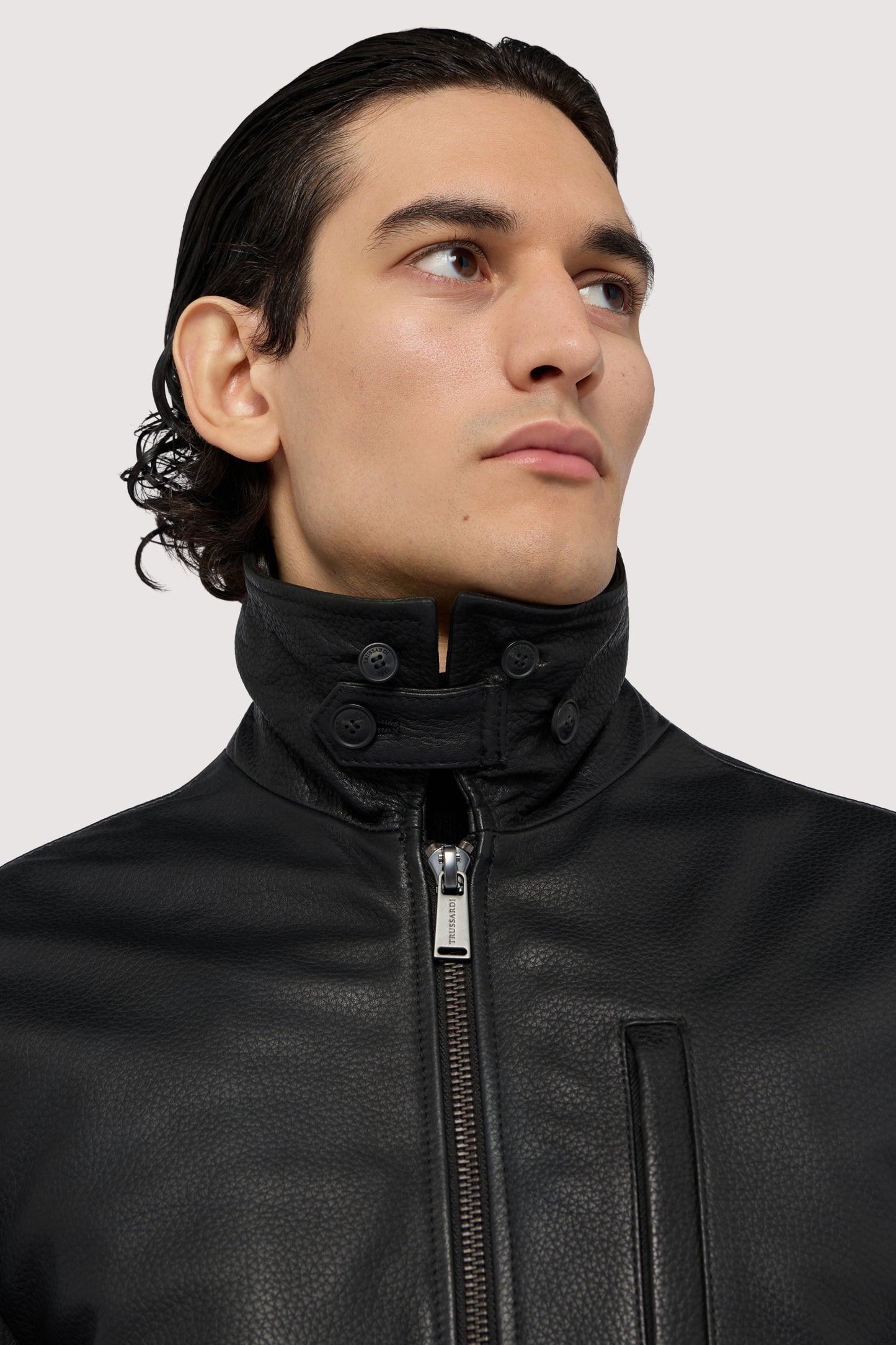 Giubbotto imbottito in pelle con colletto in shearling 3|82e6b7d5c62bfd29126fe924e78bd8834de451271f78e114a374d682ce7deb04