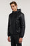Hooded leather blouson