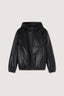 Blouson con cappuccio in pelle 5