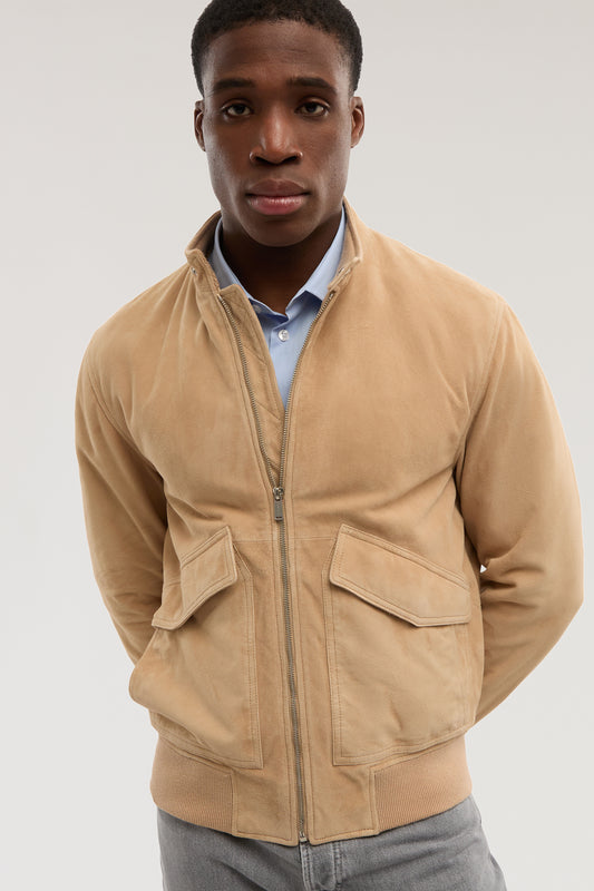 Giacca sailor in suede 1|ca22da91d6abcb568d7f21b55ead995905f44cfa6ee13ac337a9985069b71b76