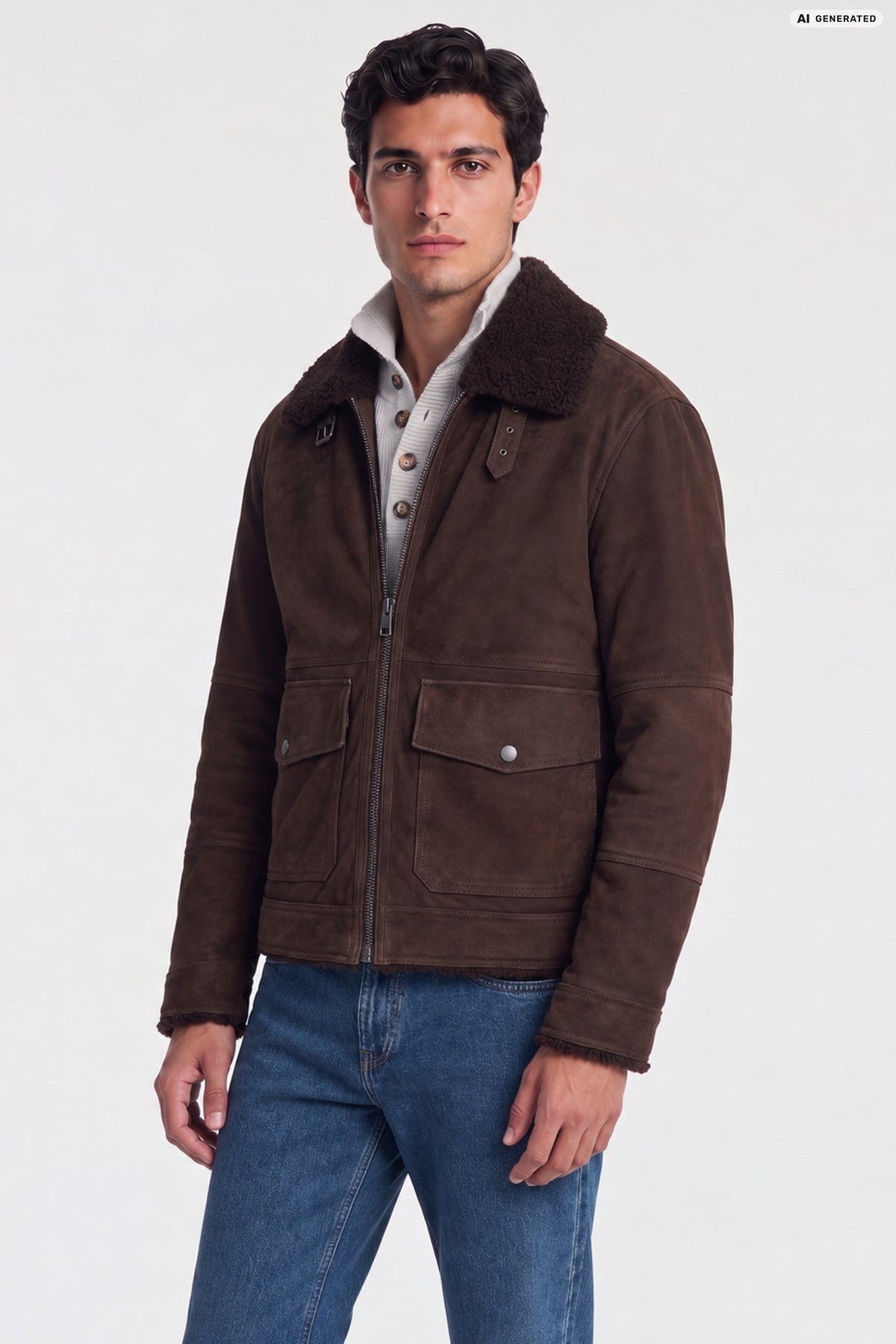Blouson imbottito in suede e montone 2|6ca8c0d415723ced15555c1acbef5d9b5d18b6d8da5a6733aa65bcf3c7ec5cf5