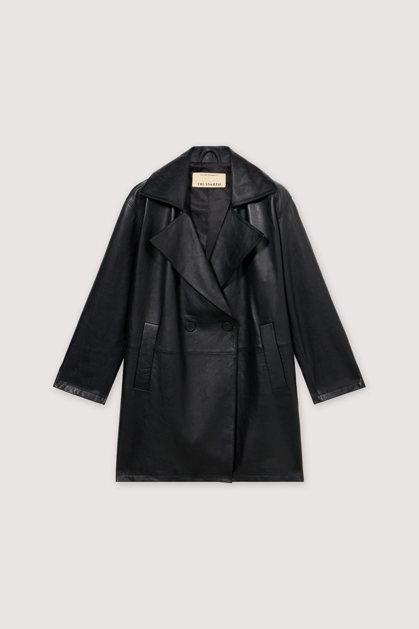 Trench doppiopetto in pelle 5|0daabc691dcb9a108f4a57ad2264cf3f58633c18022deee33bbeed78f96c01f4