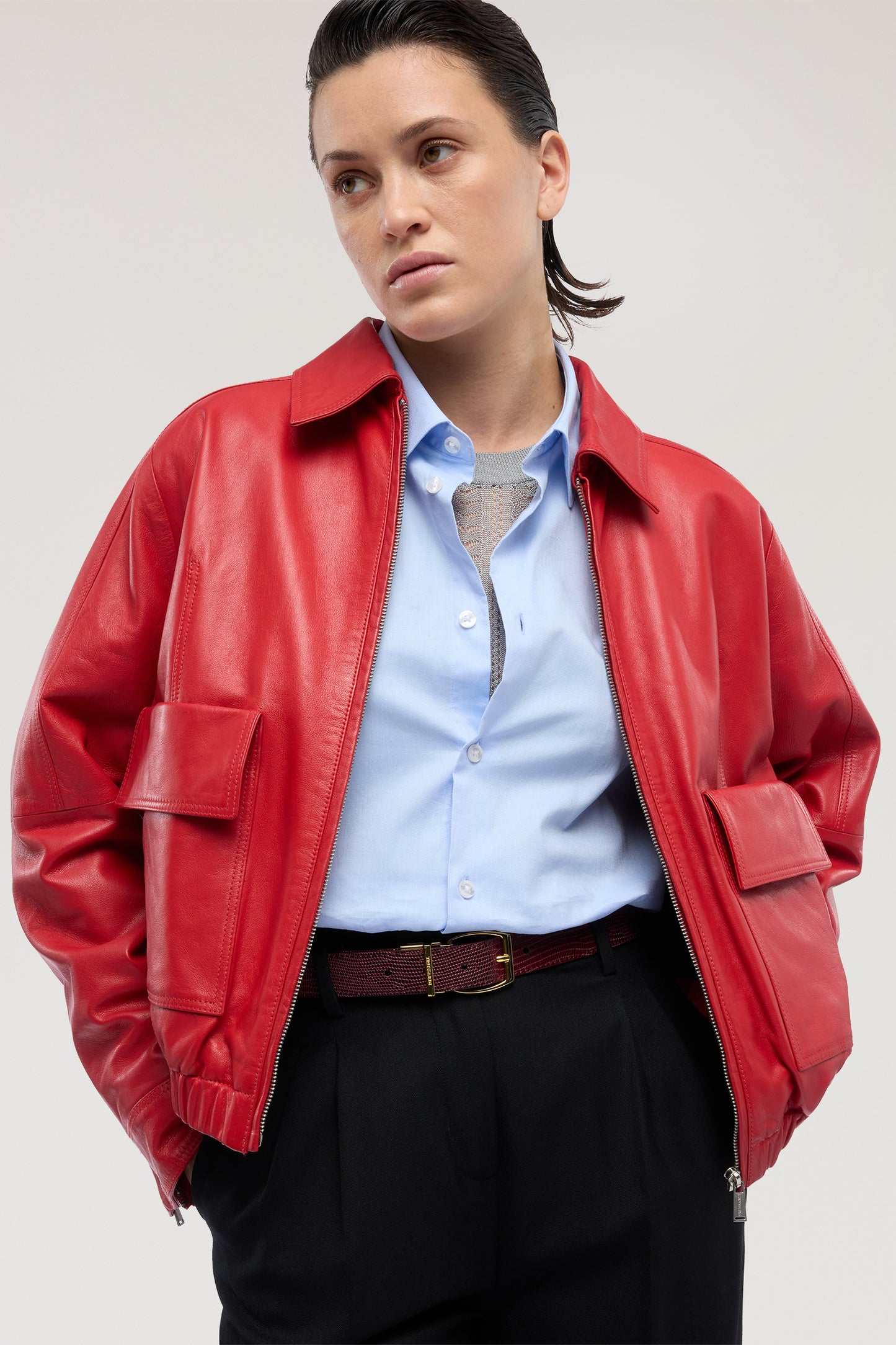 Bomber in pelle metal free 4|880126fc0e4023d644a987678914b1abd903f9108b2abe7e0d05d459ec52e827