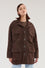 Jacket with suede pockets