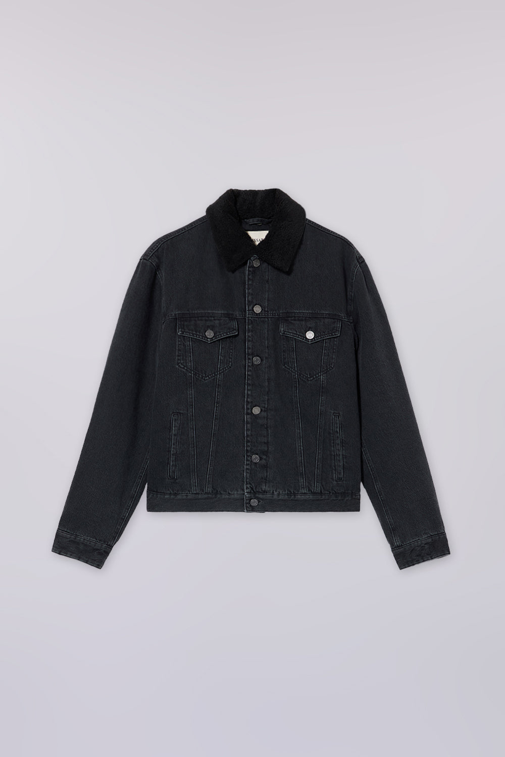 Giacca in denim imbottita con colletto sherpa 5|a52ab17184deed1312220ccef253e8def55328aa9469ef084e4d2e439496f954